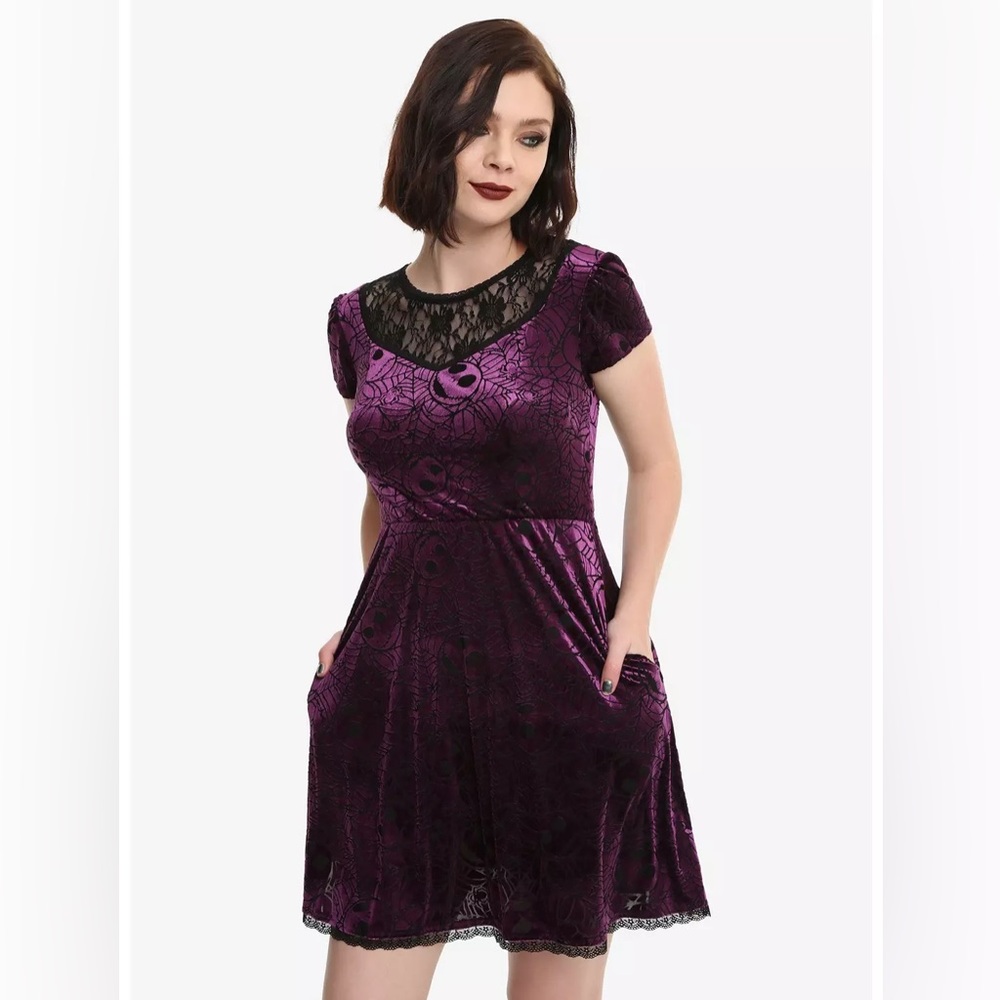 Hot Topic Nightmare Before Christmas Velvet Purple dress